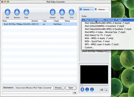 How to convert AVI to iPod Mac