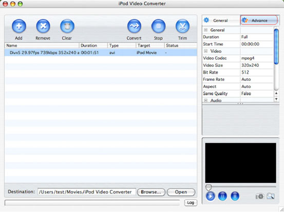 How to convert AVI to iPod Mac