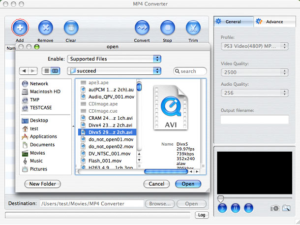 MP4 Converter for Mac 3. Set output format. In "Profile" drop-down menu, 