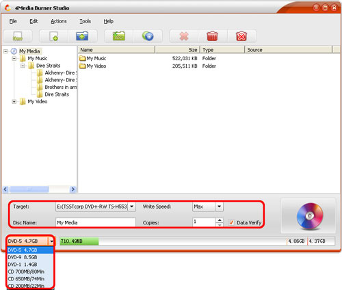 How to burn files to data DVD