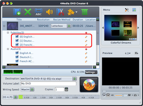 Burn AVI, MPEG to DVD for Mac