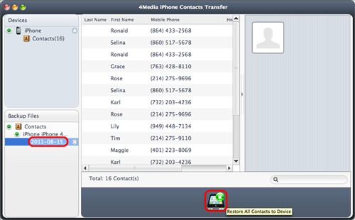 Restore iphone Contacts Mac