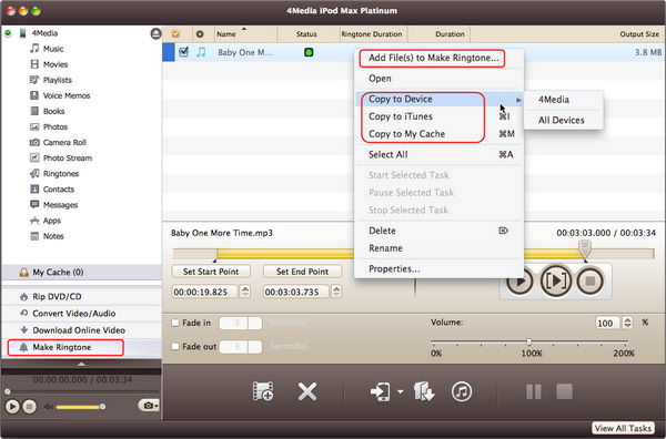 Make iPod ringtones