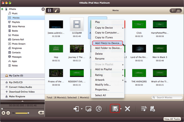 Backup iPod/iPhone files to local