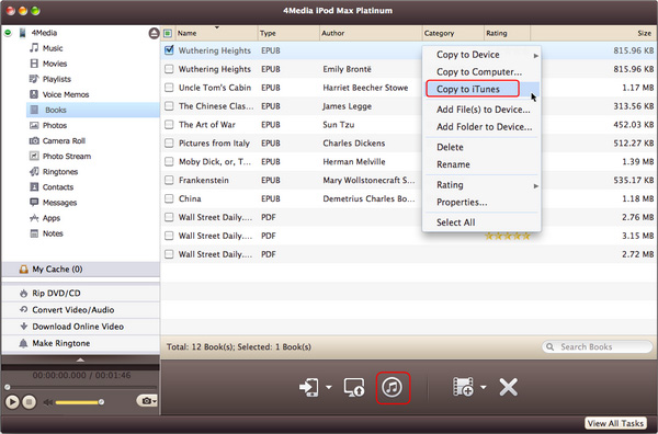 Copy files from Mac to your iPod/iPhone
