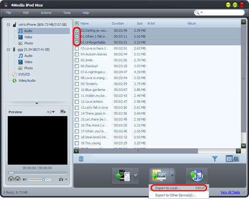 Convert and transfer files to iPod