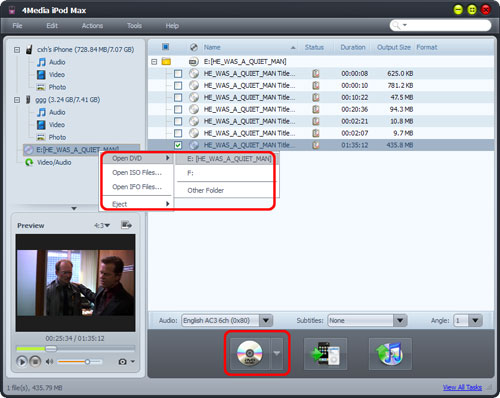 Copy movies from iPhone to computer