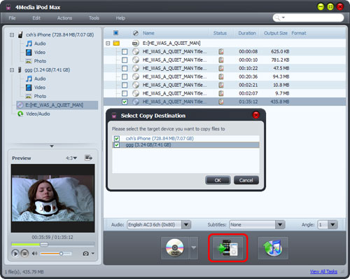 Copy videos from PC to iPod