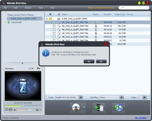 Backup iPod files to computer