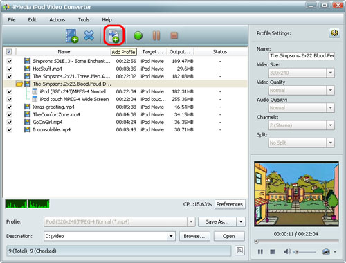 iPod video converter, convert AVI to iPod