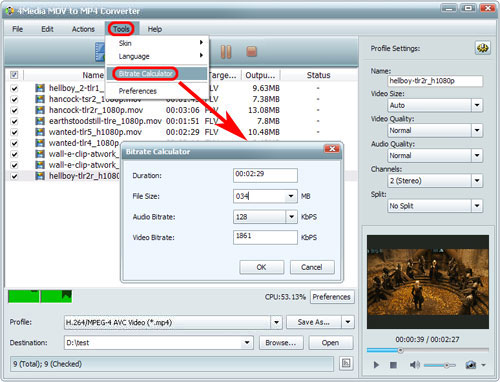 How to convert QuickTime MOV to MP4