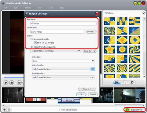 Output Settings