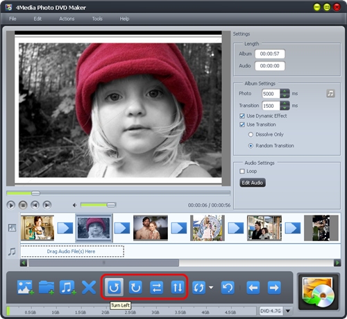 Edit photos and add transitions