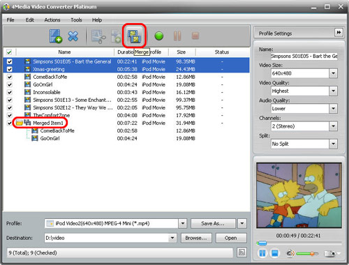 Convert between video formats