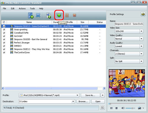 Convert Video file to another format