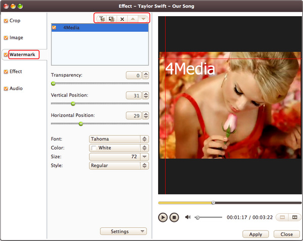 Add watermarks to video