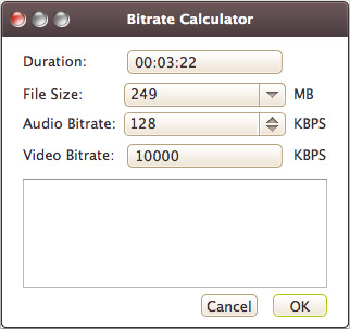 bitarate calculator