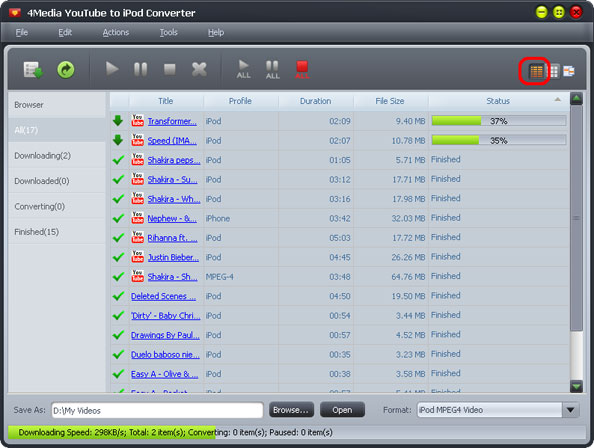 Download and convert YouTube to iPod