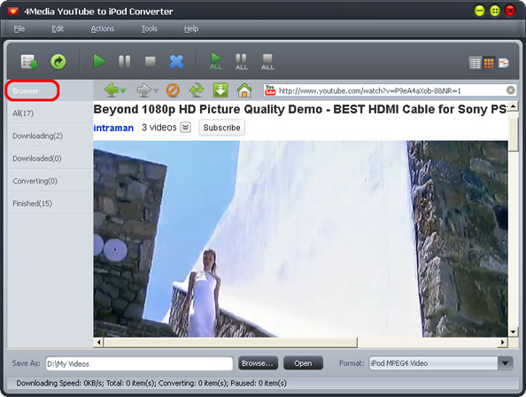 Download YouTube HD to iPod