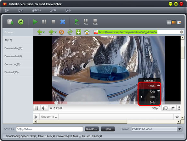 Convert YouTube HD to iPod