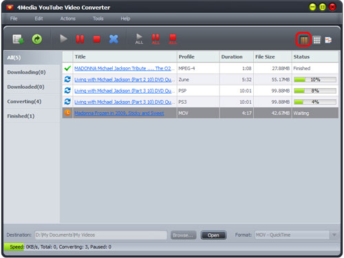 Download YouTube videos to MOV