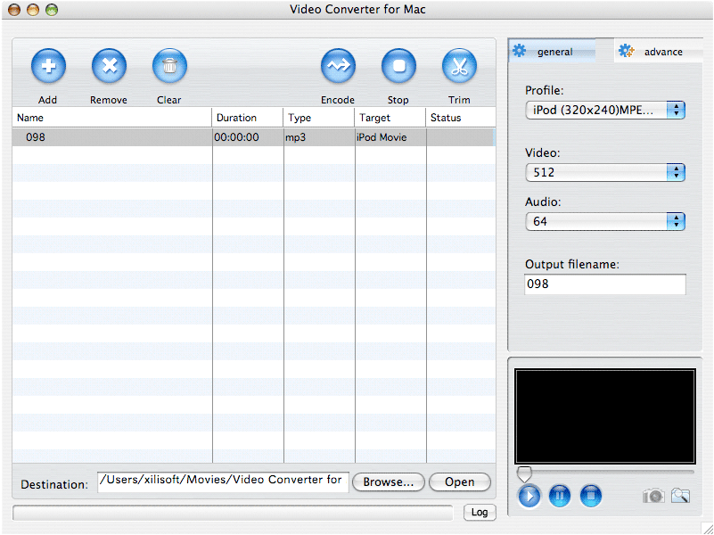 Screenshot of Video Converter for Mac