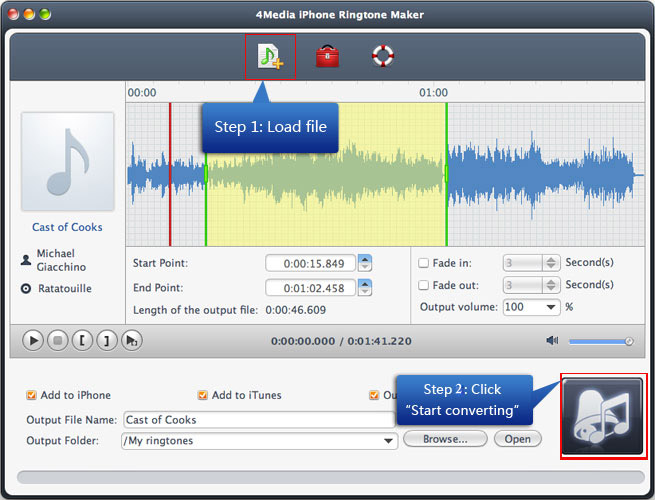 4Media iPhone Ringtone Maker for Mac 3.0.1.0603