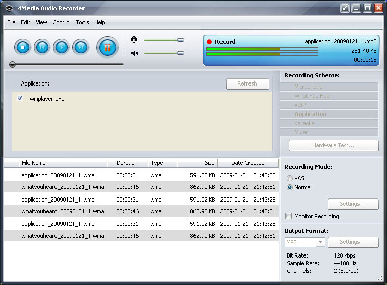 4Media Audio Recorder