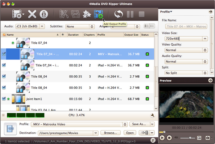 4Media DVD to Video for Mac