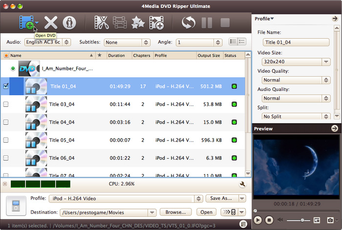 4Media DVD to Video for Mac