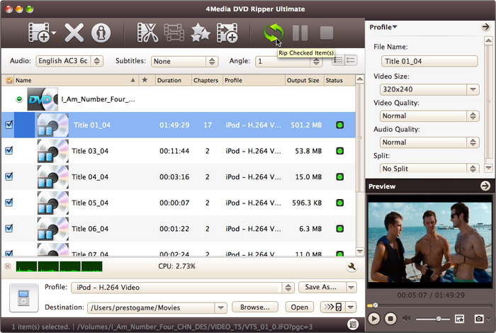 4Media DVD to Video for Mac
