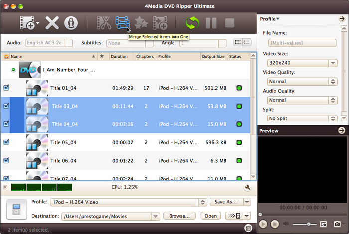 4Media DVD to Video for Mac