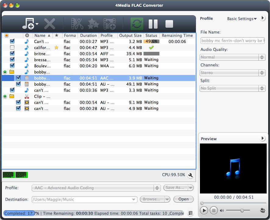 4Media FLAC Converter for Mac software