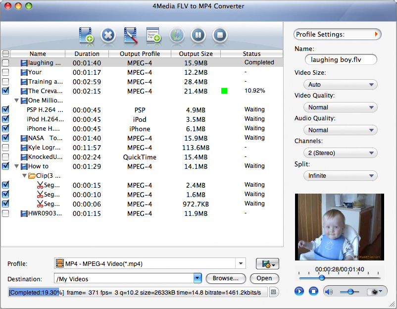 4Media FLV to MP4 Converter for Mac