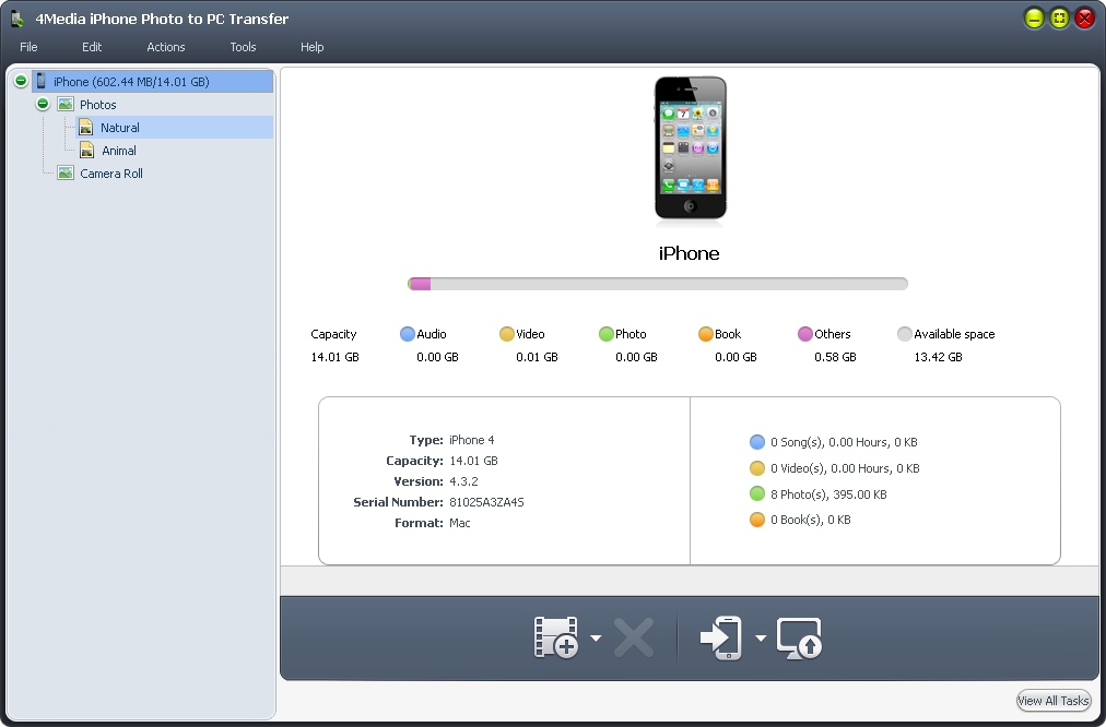 4Media iPhone Photo to PC Transfer screenshot