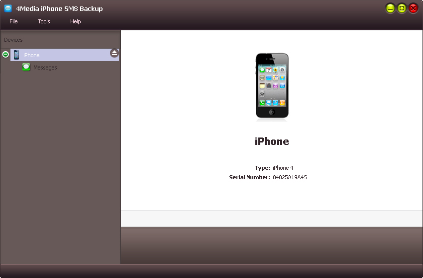 Windows 7 4Media iPhone SMS Backup 1.0.0.1217 full