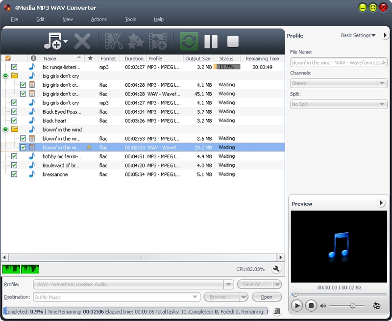 4Media MP3 WAV Converter screenshot 4Media MP3 WAV Converter screenshot