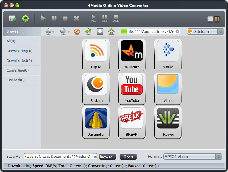 4Media Online Video Converter for Mac 3.4.1.20130407