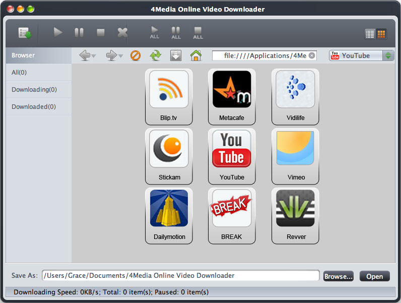 4Media Online Video Downloader for Mac 2.0.12.1013