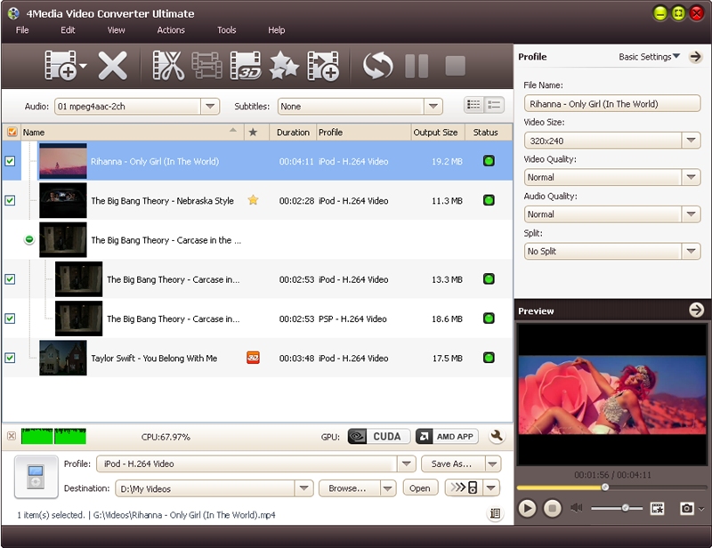 4Media Video Converter Ultimate 7.7.2.20130411