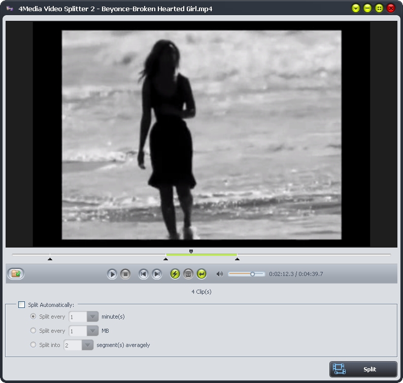 4Media Video Splitter screenshot