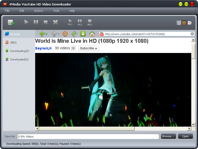 4Media YouTube HD Video Downloader 3.2.0.0630