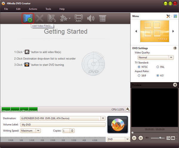 Convert to DVD, add subtitle to DVD