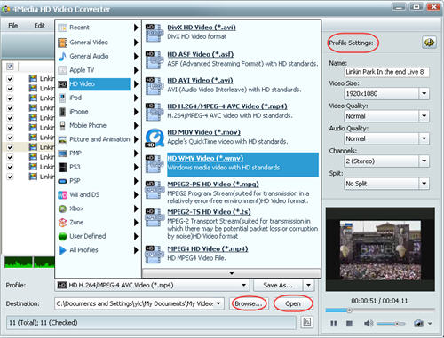 Convert HD QuickTime to HD WMV